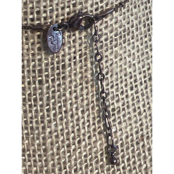 Origami Owl Bronze Copper Tone Locket Necklace Chain Ball Stations Adj 16" + 2" - Picture 4 of 4